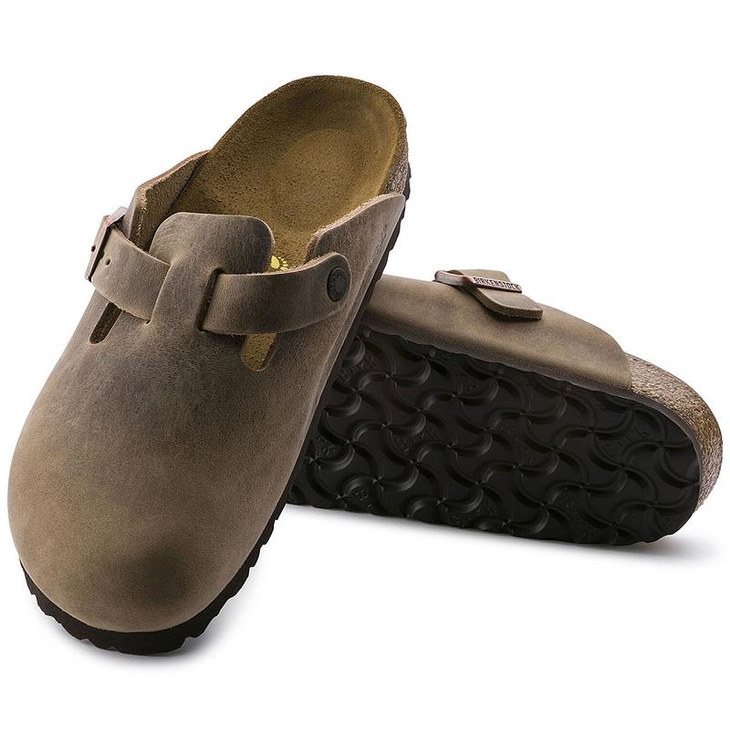 Birkenstock Oiled Læder Boston Dame Brune | DK 320TCE